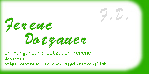 ferenc dotzauer business card